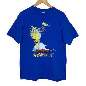 Monty Python's Spamalot Graphic Tee Shirt Top Short Sleeve Royal Blue Medium